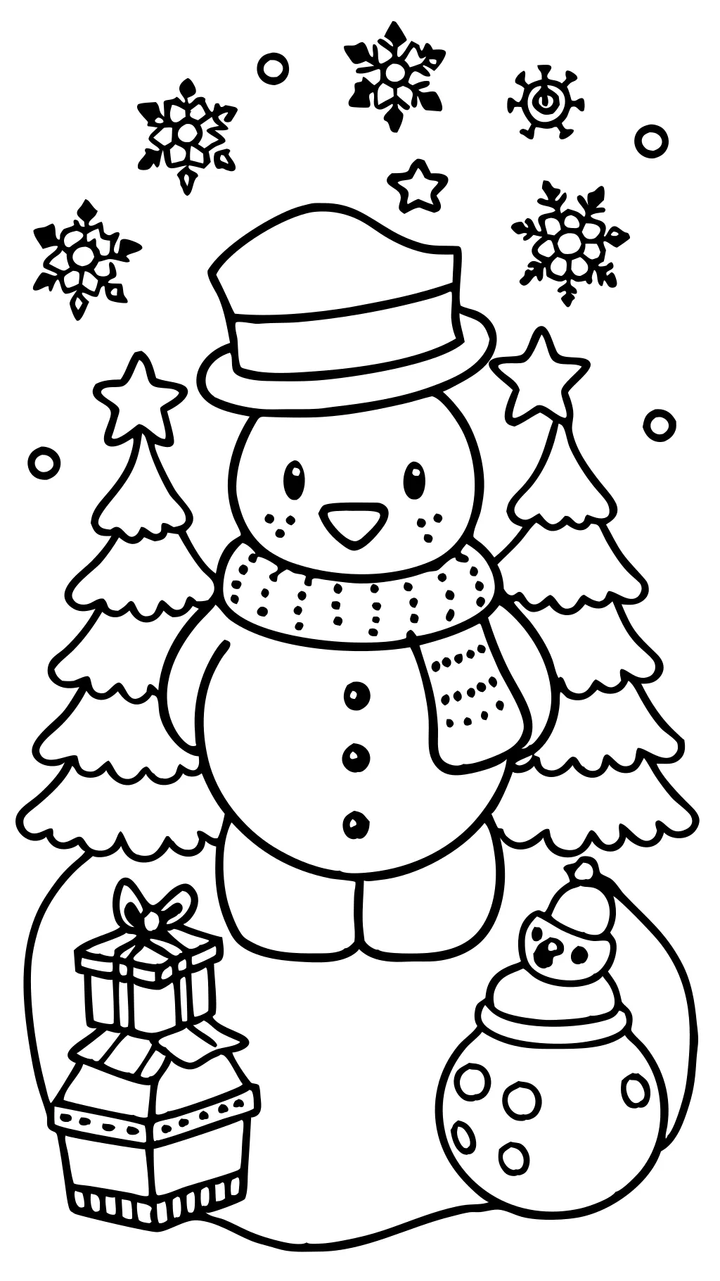 christmas coloring pages snowman